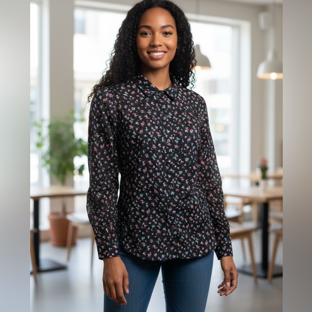 Old Navy Floral Button Down Shirt – Size SP